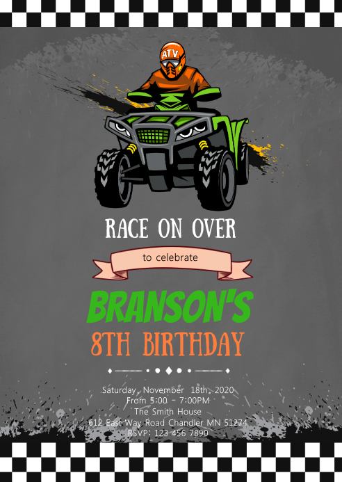 Modele Invitation Anniversaire Quad Postermywall Modele Invitation Anniversaire Quad Postermywall