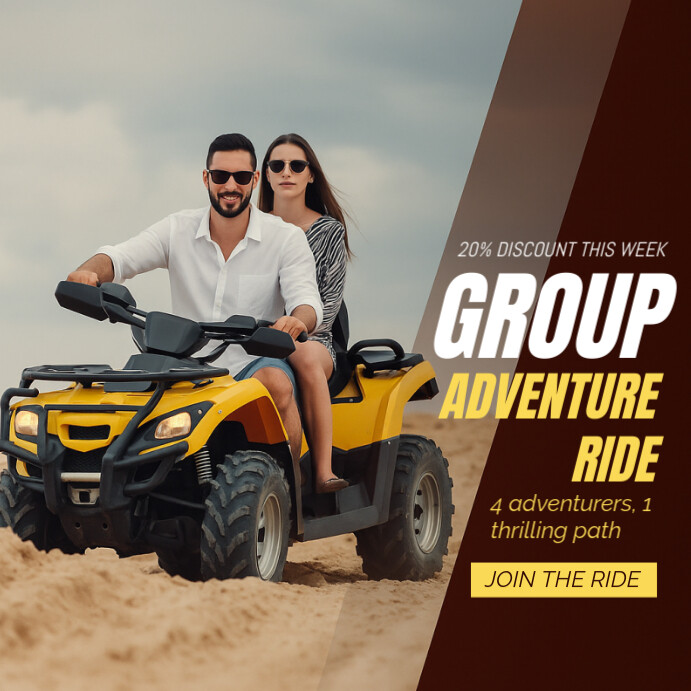 Quad Bike Group Adventure Ride Insta Post Template | PosterMyWall