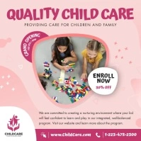 Quality Child Care Instagram Video Carré (1:1) template