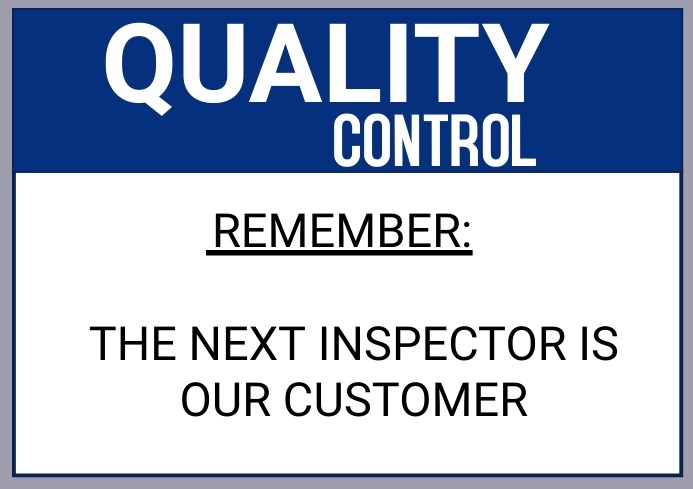 Quality Control Signage A4 template