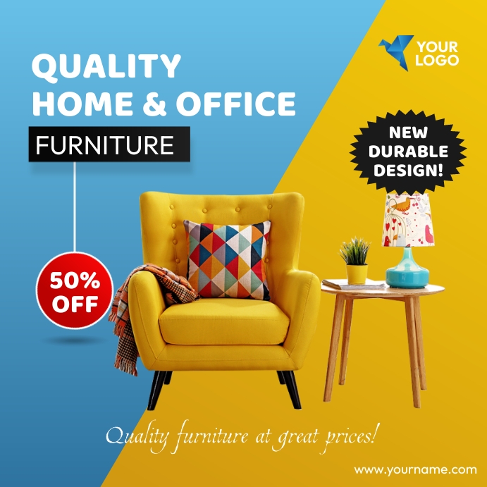 Quality furniture Template PosterMyWall