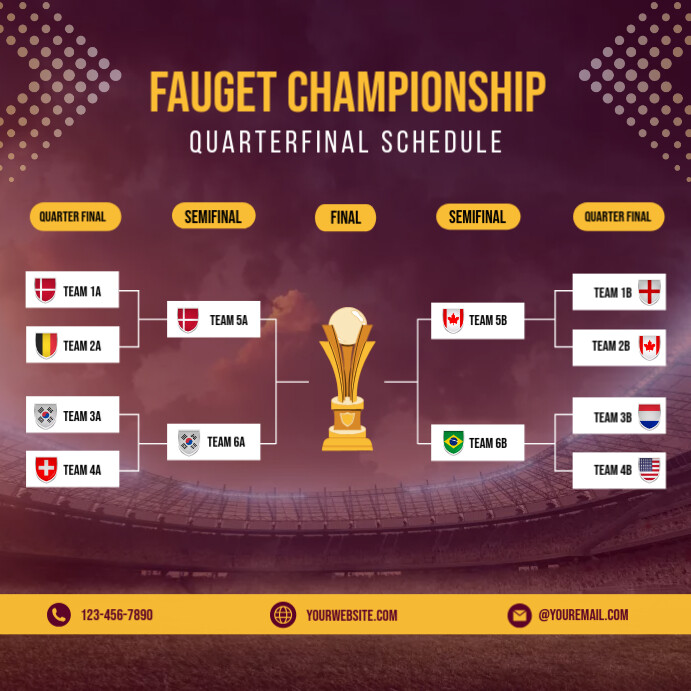 Quarterfinal Schedule Template PosterMyWall