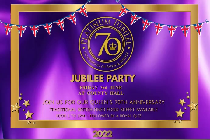 Queen's Platinum Jubilee Poster template