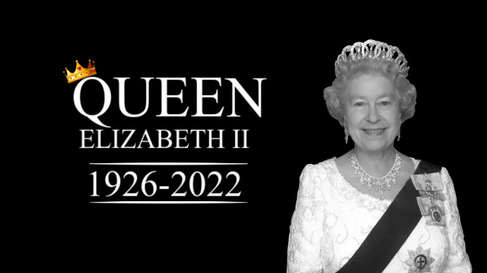 queen Elizabeth life celebration flyer (2) Цифровой дисплей (16 : 9) template