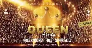 Brown Club Party Event Facebook Shared Image Template