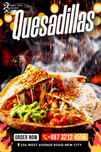 Black Quesadilla Promotion Poster Template