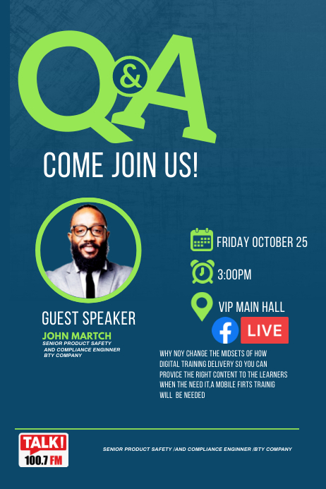 Question and answer flyer Template | PosterMyWall