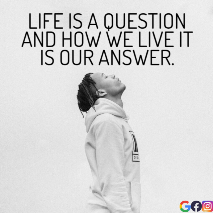 QUESTION AND ANSWER QUOTE TEMPLATE Album Cover