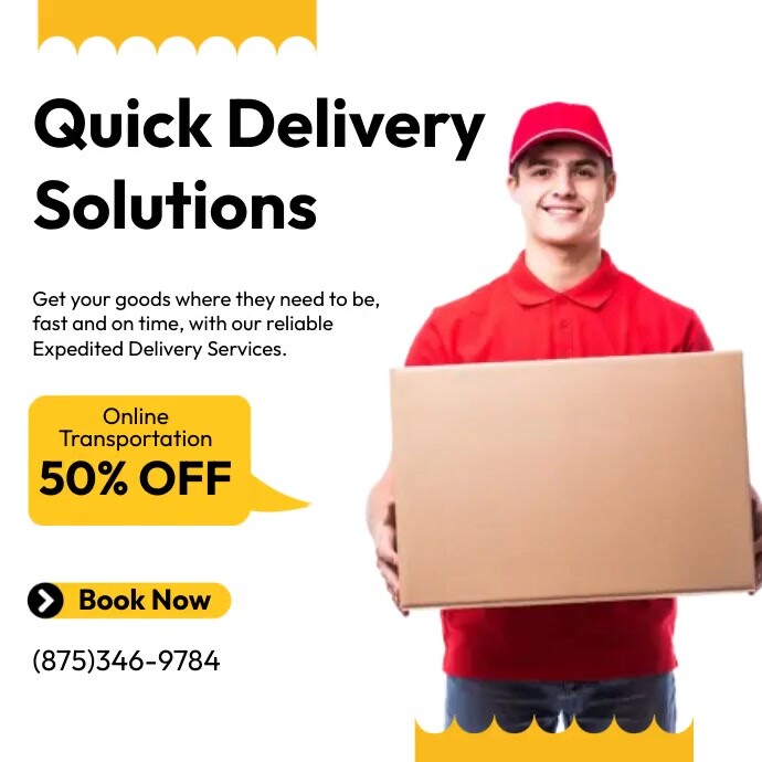 Quick Delivery Program Plantilla de Quick Delivery Solutions | PosterMyWall