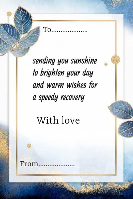quick recovery poster Template | PosterMyWall