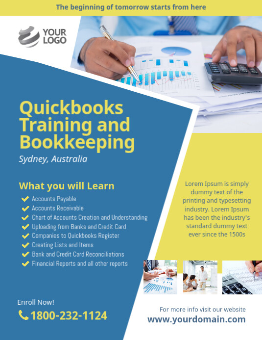 Copy of Quickbooks Training and Bookkeeping PosterMyWall