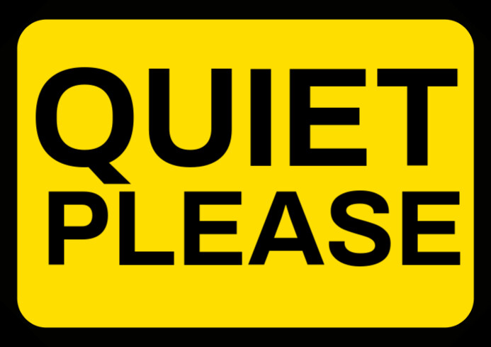 Quiet Please Sign Board Template A4