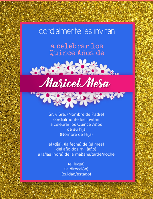 quince anos quinceañera invitacion template Flyer (US Letter)