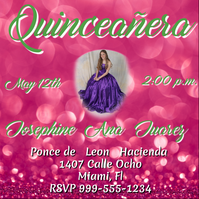 Modele Invitation A La Fete Quinceanera Postermywall Modele Invitation A La Fete Quinceanera Postermywall