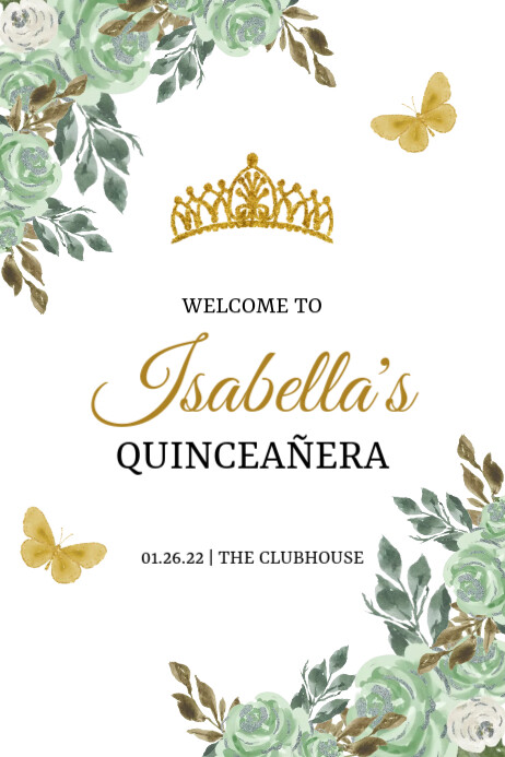 Quinceanera โปสเตอร์ template