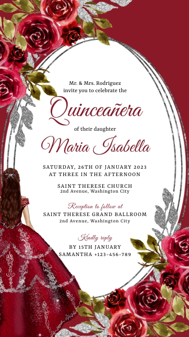 Quinceanera História do Instagram template