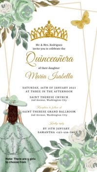 Quinceanera Historia de Instagram template