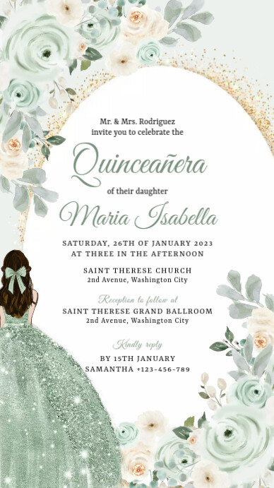 Quinceanera História do Instagram template