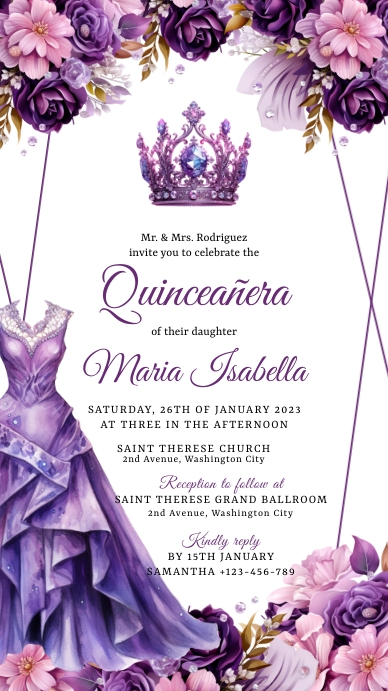 Quinceanera História do Instagram template