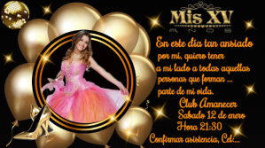 Quinceanera Invitacion (11) Digitalt display (16:9) template