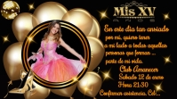 Quinceanera Invitacion (11) Digitalanzeige (16:9) template