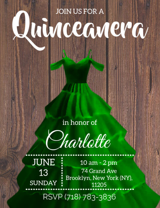Quinceanera invitation Template PosterMyWall