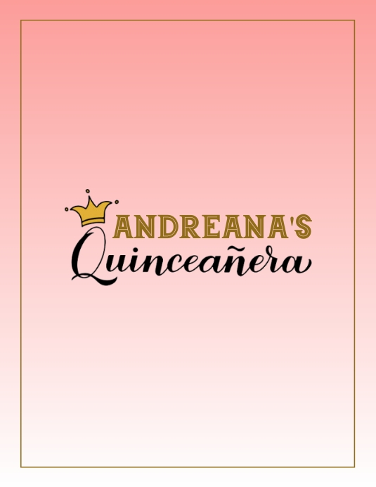Quinceanera Photobooth Attract Screen Ulotka (US Letter) template