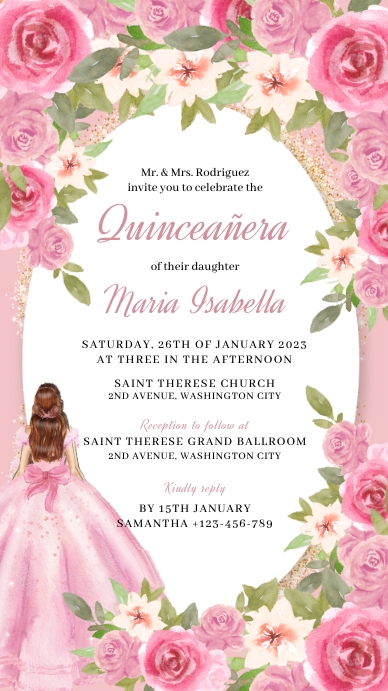 Quinceañera Instagram Story template