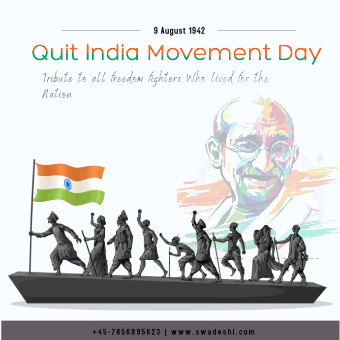 Copy of Quit India Movement Day | PosterMyWall