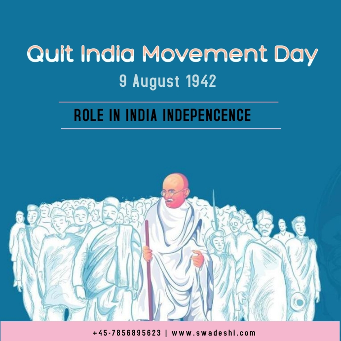 Quit India Movement Day Template | PosterMyWall