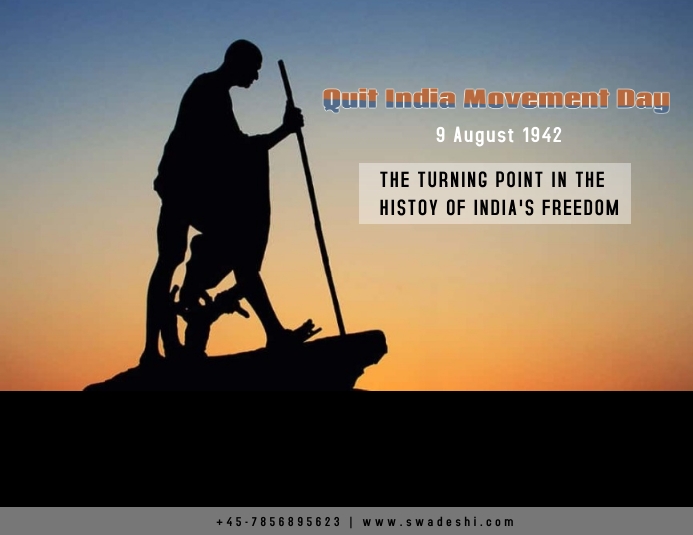 Quit India Movement Day Template | PosterMyWall
