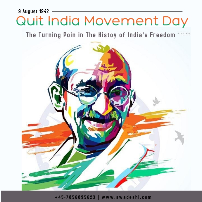 Copy of Quit India Movement Day | PosterMyWall