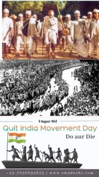Quit India Movement Day Instagram Reel template