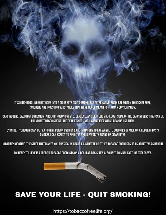 QUIT SMOKING Flyer (US Letter) template