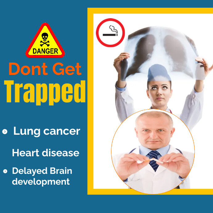 Quit smoking Instagram post template