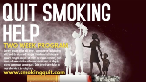 Cinzento Quit Smoking Program Digitale display Template