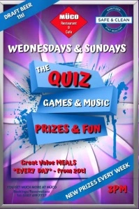 QUIZ & FUN DAY Cartaz template