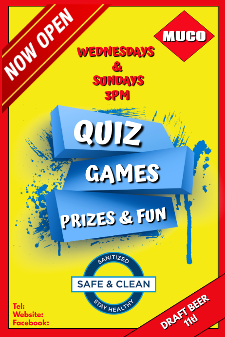 QUIZ Amp FUN DAY Template PosterMyWall