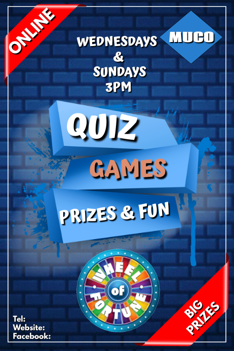 QUIZ & FUN DAY Plakkaat template