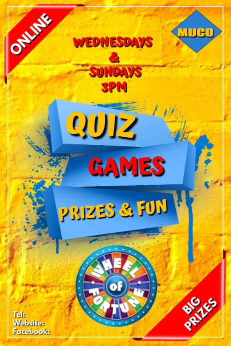 QUIZ & FUN DAY Affiche template