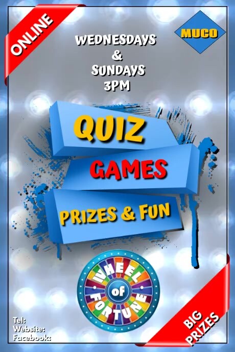 QUIZ & FUN DAY Cartaz template