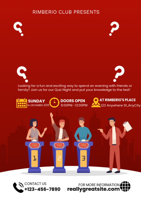 Guessing Competition Form Quiz competition Template | PosterMyWall