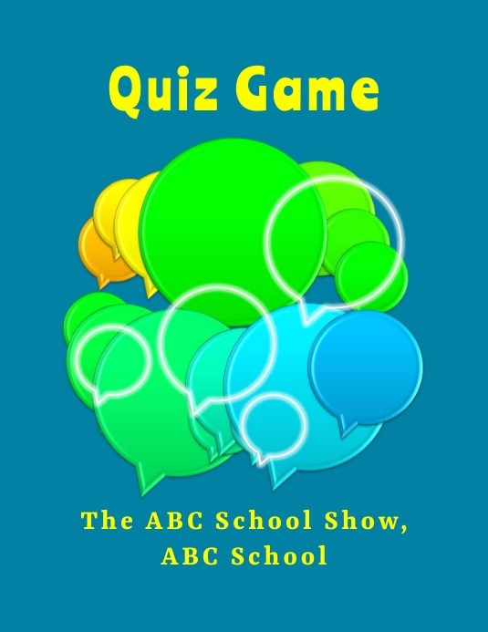 Quiz Game Flyer (Letter pang-US) template