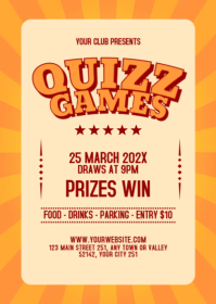 Quiz Game A6 template