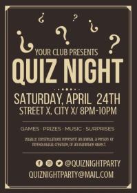 Quiz Night A6 template