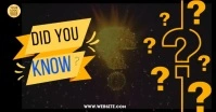 Quiz question marks video facebook size template