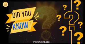 Quiz question marks video facebook size template