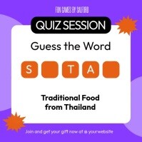 Quiz Session Ads Instagram Post template