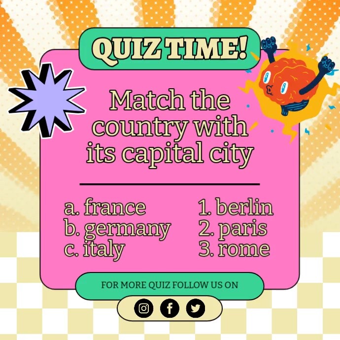 Quiz Time Instagram Post template