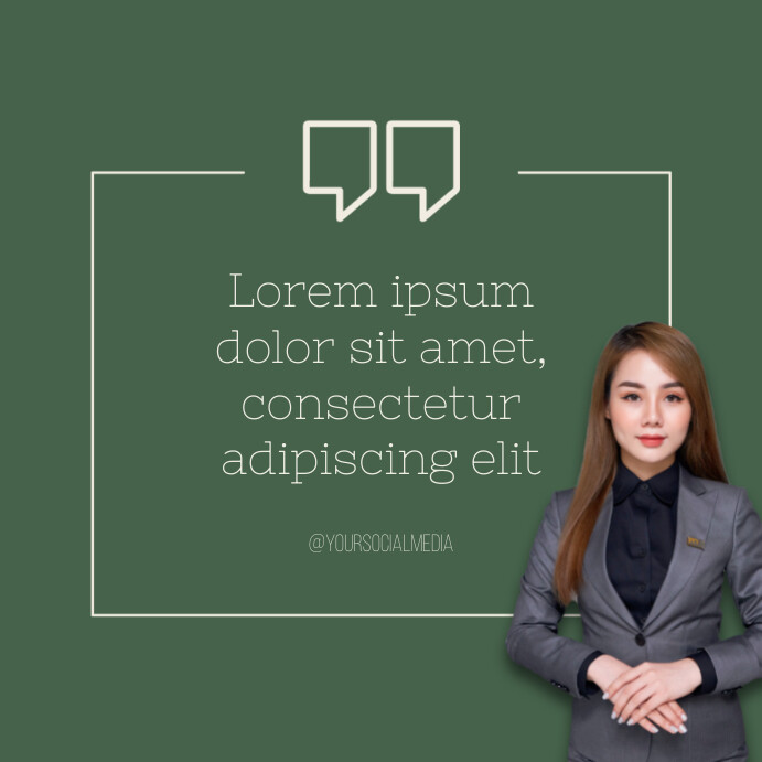 Plantilla de Quotable Design template Simple Green | PosterMyWall